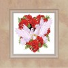 Roses Rouges Et Pigeons Romantiques D'Amour - Kit Broderie Diamants/Diamond Painting AF9327