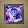 Tableau De Portrait De Lion Violet - 5D Kit Broderie Diamants/Diamond Painting QB5850
