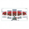 Grand Multi Panel Paysage Arbre Rouge - 5D Kit Broderie Diamants/Diamond Painting QB9015