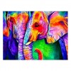 Aquarelle Éléphants Colorés - 5D Kit Broderie Diamants/Diamond Painting QB55370