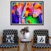 Aquarelle Éléphants Colorés - 5D Kit Broderie Diamants/Diamond Painting QB55370
