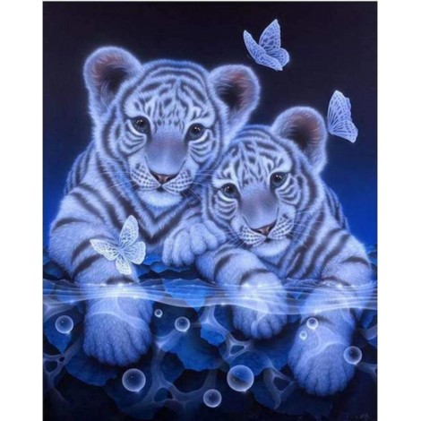 2019 Tigres - 5D Kit Broderie Diamants/Diamond Painting QB6432