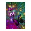 Tableau De Trois Papillons Violets - 5D Kit Broderie Diamants/Diamond Painting QB05410
