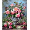 2019 Peinture À L'Huile Fleurs Roses - 5D Kit Broderie Diamants/Diamond Painting VM1989