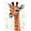 Aquarelle Mignonne Girafe - 5D Kit Broderie Diamants/Diamond Painting NA0480