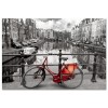 Tableau De Bicyclette Rouge Sur Le Pont - 5D Kit Broderie Diamants/Diamond Painting NB0052