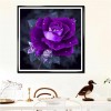 Tableau D'Une Rose Violette - 5D Kit Broderie Diamants/Diamond Painting AF9308