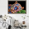 2019 Animal Tigre Coloré - 5D Kit Broderie Diamants/Diamond Painting QB5059