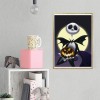 Dessin Animé Halloween De Crâne Avec Citrouille - 5D Kit Broderie Diamants/Diamond Painting QB8137