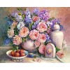 2019 Peinture À L'Huile Fleurs Roses - 5D Kit Broderie Diamants/Diamond Painting VM3609