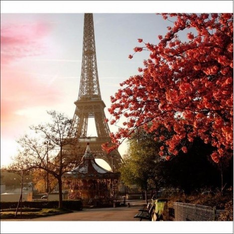 Nouvelle Arrivée Grosses Soldes Paysage Tour Eiffel - 5D Kit Broderie Diamants/Diamond Painting VM9407