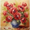 2019 Peinture À L'Huile Fleurs Rouges - 5D Kit Broderie Diamants/Diamond Painting VM1980