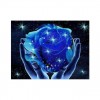 Fantaisie De Rose Bleue Dans Les Mains - 5D Kit Broderie Diamants/Diamond Painting AF9357