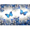Papillons Bleus D'Art Moderne 2019 - 5D Kit Broderie Diamants/Diamond Painting VM9752