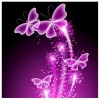 Tableau De Papillons Violets Lumineux - 5D Kit Broderie Diamants/Diamond Painting QB95434