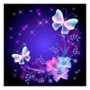 Tableau De Papillon Et Fleurs - 5D Kit Broderie Diamants/Diamond Painting QB5421
