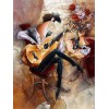 Tableau De Musicien Et Sa Guitare - 5D Kit Broderie Diamants/Diamond Painting NB0061
