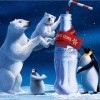Dessin Animé De Coca Cola Avec Ours Polaires Et Pingouins - 5D Kit Broderie Diamants/Diamond Painting NA0803